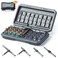 Faireach 42 in 1 Magnetic Screwdriver Set DIY Ratchet Screwdriver Set Multi Bit Magnetic Drive Set with Detachable Ratchet Handle Portable Compact Repair Tool Kit for Furniture Computer Bicycle