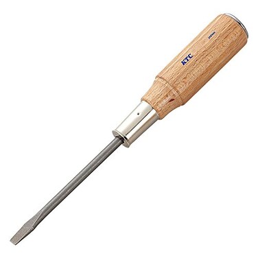 KTC Kyoto Tools MD50 Wooden Handle Screwdriver Negative Through Type