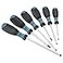 HAZET Screwdriver Set 810SPC6 I 6Piece Set with NonSlip 3Component Handle for High Force Transmission I Matt ChromePlated Surface 4x Slotted Profile 2x Phillips Profile