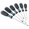 HAZET Screwdriver Set 810SPC6 I 6Piece Set with NonSlip 3Component Handle for High Force Transmission I Matt ChromePlated Surface 4x Slotted Profile 2x Phillips Profile