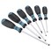 HAZET Screwdriver Set 810SPC6 I 6Piece Set with NonSlip 3Component Handle for High Force Transmission I Matt ChromePlated Surface 4x Slotted Profile 2x Phillips Profile