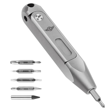 OKNIFE Otacle D1 Titanium Small EDC Multi Bit Pocket Screwdriver 9 in 1 Mini Precision Screwdriver Set S2 Steel Magnetic Bits for Work or Daily Use