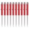 Earthtec 10 TEN for Snap on Pocket Screwdriver Flat Tip Screwdrivers RED Magnetic NEW R86855