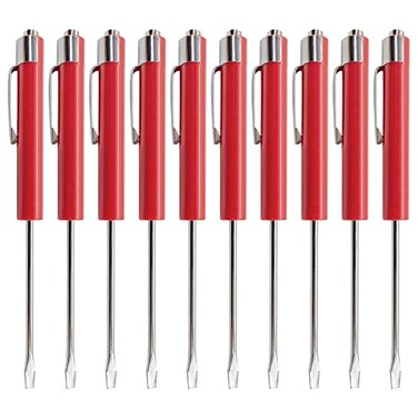 Earthtec 10 TEN for Snap on Pocket Screwdriver Flat Tip Screwdrivers RED Magnetic NEW R86855