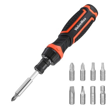 Valuemax Ratcheting Screwdriver 9In1 Multi Screwdriver Portable Ratchet Screwdriver Set Adjustable Length HighStrength Bits Phillips Slotted Torx Hex Nut Driver
