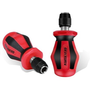 Geinxurn Magnetic 2PC Mini Changeable Head Manual Screwdriver Holder Quick Change Release 14 Hex Bit Extension Holder
