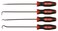Mayhew Tools 13091 ProGrip Miniature Long Pick Set Black Oxide Finish 4 piece set