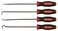 Mayhew Tools 13091 ProGrip Miniature Long Pick Set Black Oxide Finish 4 piece set