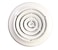 HBW 8 Round Ceiling Diffuser White Powder Coated with Outside Dimension of 12 Fitting in 8 Duct