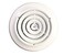 HBW 8 Round Ceiling Diffuser White Powder Coated with Outside Dimension of 12 Fitting in 8 Duct
