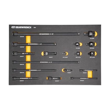 GEARWRENCH 17 Piece 14 38 12 Impact Drive Tool Accessories Set with EVA Foam Tray 86524