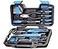 CARTMAN 39Piece Home Tool Set Kit Essential Household Hand Tools with Plastic Storage Case Blue