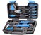 CARTMAN 39Piece Home Tool Set Kit Essential Household Hand Tools with Plastic Storage Case Blue