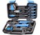 CARTMAN 39Piece Home Tool Set Kit Essential Household Hand Tools with Plastic Storage Case Blue