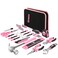 DEKO Pink Tool Set 110 Piece Household Tool KitLadies Portable Tool Set with Easy Carrying Pouch Perfect for DIY Projects Home Maintenance