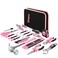 DEKO Pink Tool Set 110 Piece Household Tool KitLadies Portable Tool Set with Easy Carrying Pouch Perfect for DIY Projects Home Maintenance