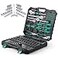 Towallmark 213 Piece Mechanic Tool Set and Socket Wrench Set SAE and Metric Household Hand Tool Kit CrV Constructed HomeAuto Repair Tool Sets with Storage Case