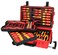 Wiha 32800 Insulated Electrician Tool Set 80Piece VDE Screwdriver Pliers Socket Nut Driver Kit with Rolling Case 1000V Rated 10000V Tested