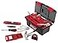 Apollo Tools 53 Piece Household Tool Set Includes Tools and Tool Box with a Selection of Most Needed Tools for Basic DIY Repairs Maintenance and Crafts Red