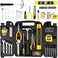 DOWELL 90 Piece Tool Set Home Repair Hand Tool Kit with Wrench Sets Plastic Tool Box Storage Case