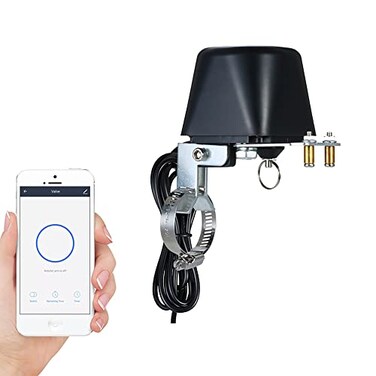 EVERSECU Tuya Smart WiFi Bluetooth Smart Water Valve Shutoff WiFi Control Water Valve Compatible with Alexa Google and Application Program iOSAndroid