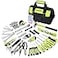 FASTPRO 236Piece Home Repairing Tool Set Mechanics Hand Tool Kit with 12Inch Wide Mouth Open Storage Bag Household Tool Set for DIY Home Maintenance Green