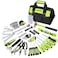 FASTPRO 236Piece Home Repairing Tool Set Mechanics Hand Tool Kit with 12Inch Wide Mouth Open Storage Bag Household Tool Set for DIY Home Maintenance Green