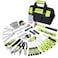 FASTPRO 236Piece Home Repairing Tool Set Mechanics Hand Tool Kit with 12Inch Wide Mouth Open Storage Bag Household Tool Set for DIY Home Maintenance Green