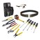 Klein Tools 80014 Electrician Tool Kit with Klein Hand Tools and Eye Protection Comes in 8Pocket Leather Pouch 14Piece