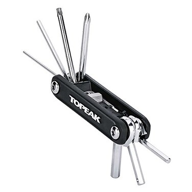 Topeak XTool 11Function Folding Bike MultiTool Compact Portable Bicycle Repair Kit with Allen Torx and Phillips Wrenches Durable Chrome Vanadium Steel Construction
