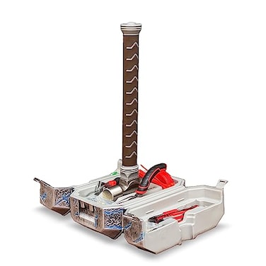 Marvel Mighty Thors Hammer Mjolnir 91Piece Tool Set AllInOne Kit Gadgets Include Screwdrivers Wrench Hammer Pliers Hook Sets and More