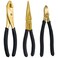 WEDO 3Piece Brass Pliers Set NonSlip Handle 8 Snipe Nose 8 Slip Joint 7 Diagonal Cutting