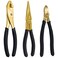 WEDO 3Piece Brass Pliers Set NonSlip Handle 8 Snipe Nose 8 Slip Joint 7 Diagonal Cutting