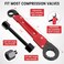 Vorhixa 6 Pcs Plumbing Tools Kit with Angle Stop Wrench 12Inch Compression Sleeve Puller Professional Plumbers Wrench Sandpaper and Storage Bag for FrozenCorroded Angle Stop