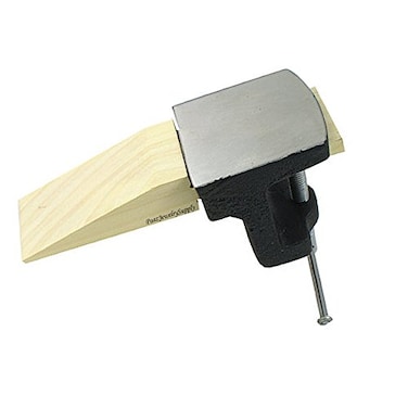 JTS Bench Anvil Pin Clamp Jewelers Steel and Wood Block Jewelry Making Bench Workbench By