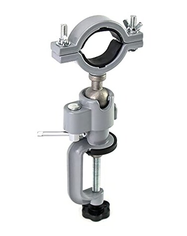 QWORK Bench Clamp Vise 360 Degree Universal Electric Drill Stand Grinder Holder Bracket for Jewelry Making Table Electric Drill Household
