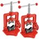 MUKCHAP 2 Pack Forged Pipe Vise 0424 Inches1060mm Pipe Vice Bench Vise Heavy Duty Cast Iron Pipe Vise for Plumbers Mechanic Red
