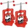 MUKCHAP 2 Pack Forged Pipe Vise 0424 Inches1060mm Pipe Vice Bench Vise Heavy Duty Cast Iron Pipe Vise for Plumbers Mechanic Red