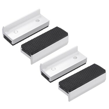 uxcell 3 Aluminum Vise Jaws with Magnetic Rubber Pads Covers for Woodworking DIY Making Plumbing 2 Pair