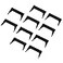 UPTTHOW 10PCS Pinch Dogs Woodworking 2inch Wood Clamps Square Back Tapered Legs Woodworking Glued Panel Table Stool Top Plank Edge Post Assembly Clamping Tools 2