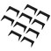 UPTTHOW 10PCS Pinch Dogs Woodworking 2inch Wood Clamps Square Back Tapered Legs Woodworking Glued Panel Table Stool Top Plank Edge Post Assembly Clamping Tools 2
