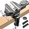 STEINBR&Atilde;&oelig;CKE Table Vise or Bench Vise 32 Inch 360 Swivel ClampOn Vise Portable Home Vice with Large Anvil for Woodworking Cutting Conduit Drilling Metalworking