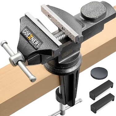 STEINBR&Atilde;&oelig;CKE Table Vise or Bench Vise 32 Inch 360 Swivel ClampOn Vise Portable Home Vice with Large Anvil for Woodworking Cutting Conduit Drilling Metalworking