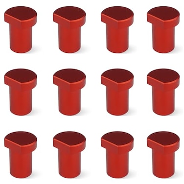 RUIITEN 12 Pack Bench Dogs Aluminum Alloy Bench Brake Inserts For 20mm Dog Holes A Woodworking Shop Essential 20mmRed