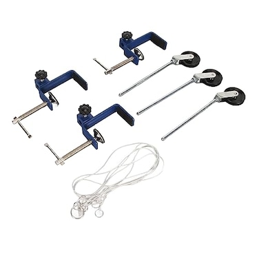 ciciglow Rod and Pulley Kit Metal Bench Clamp Physics Teaching Laboratory Table Mounting Clamp for Laboratory School Testing Institution