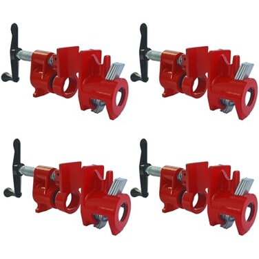 ATPEAM 34 Wood Gluing Pipe Clamp Set 4 Pack Heavy Duty Cast Iron Quick Release Pipe Clamps for Woodworking4 34