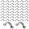 Tinwalor 50Pcs PVC Pipe Straps 2 Holes Plastic Conduit Strap Pipe Clamps Supports Conduit Clamp Pipe Mounting Bracket Clips for PVC Pipes Conduit Cables Hose 34 Inch