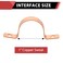 EFIELD 30Pack 1Inch Copper Pipe Straps TwoHole Clamp Mount Copper Made COPPER025