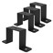 Wpbhk 4Pcs 2x2 Square Tube Strap Clamp Black Deck Fence Post Tie Bracket UShaped Pipe Clamp Bracket Powder Coated Black