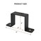 Wpbhk 4Pcs 2x2 Square Tube Strap Clamp Black Deck Fence Post Tie Bracket UShaped Pipe Clamp Bracket Powder Coated Black